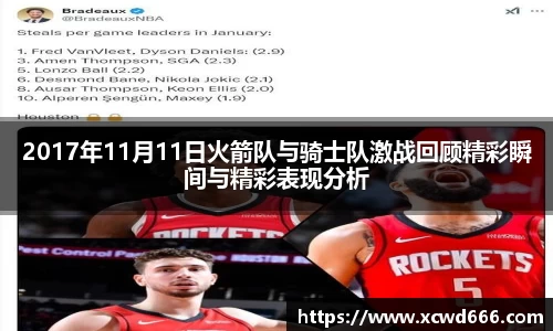 2017年11月11日火箭队与骑士队激战回顾精彩瞬间与精彩表现分析