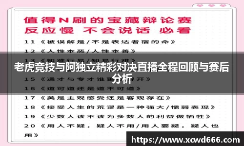 老虎竞技与阿独立精彩对决直播全程回顾与赛后分析